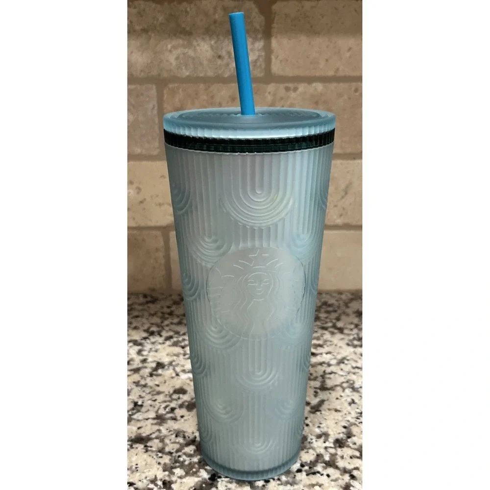 Starbucks Soft Touch Cold Tumbler 24oz Venti 2024 Anniversary Shell Mint Green